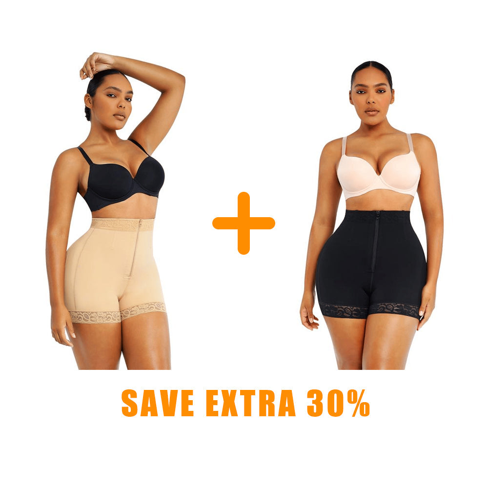 💞Hot SALE 50% OFF💞Lace Steel Boned Butt Enhancer Shorts Shapewear💃🏽