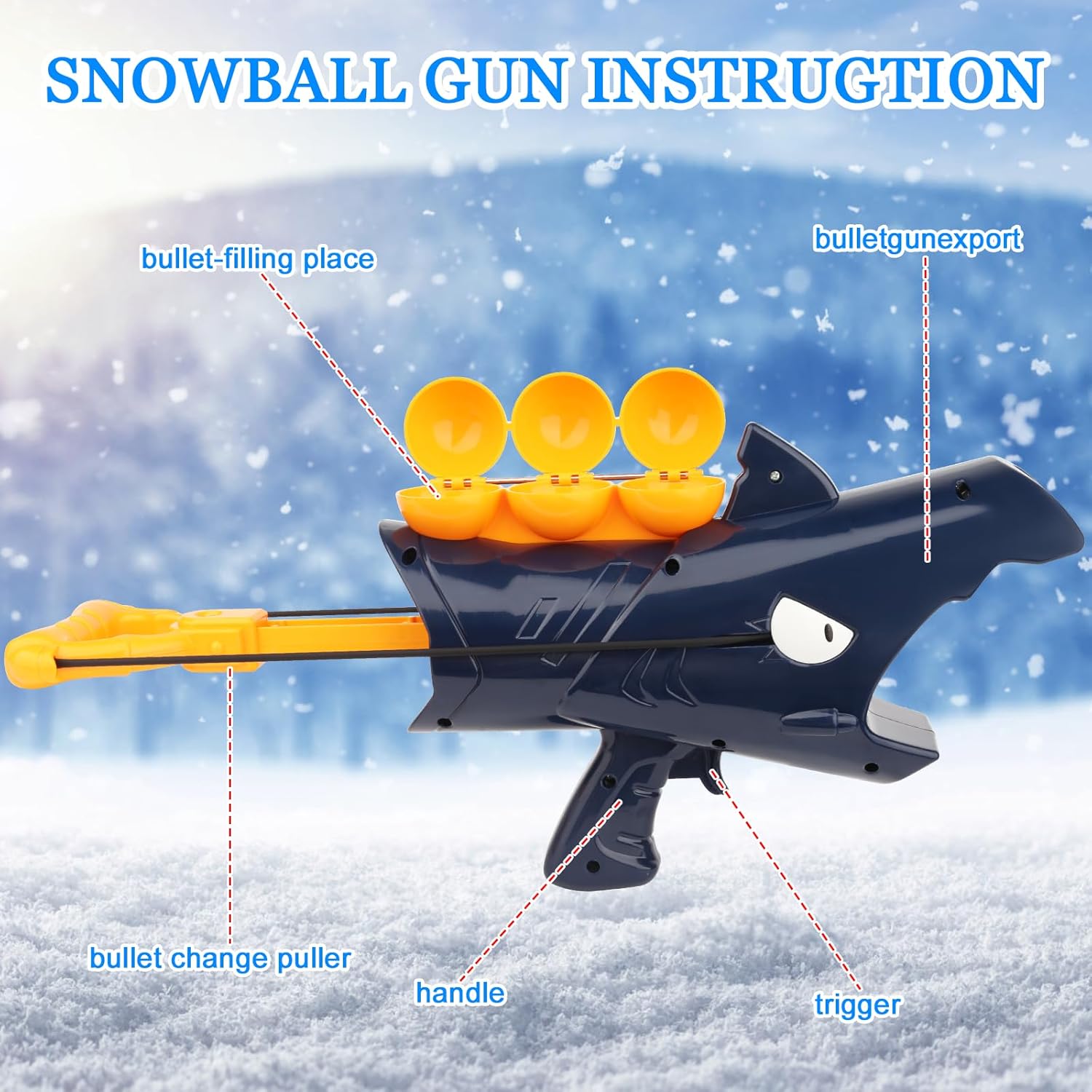 🔥49% OFF🎁2025 Shark Snowball Launcher