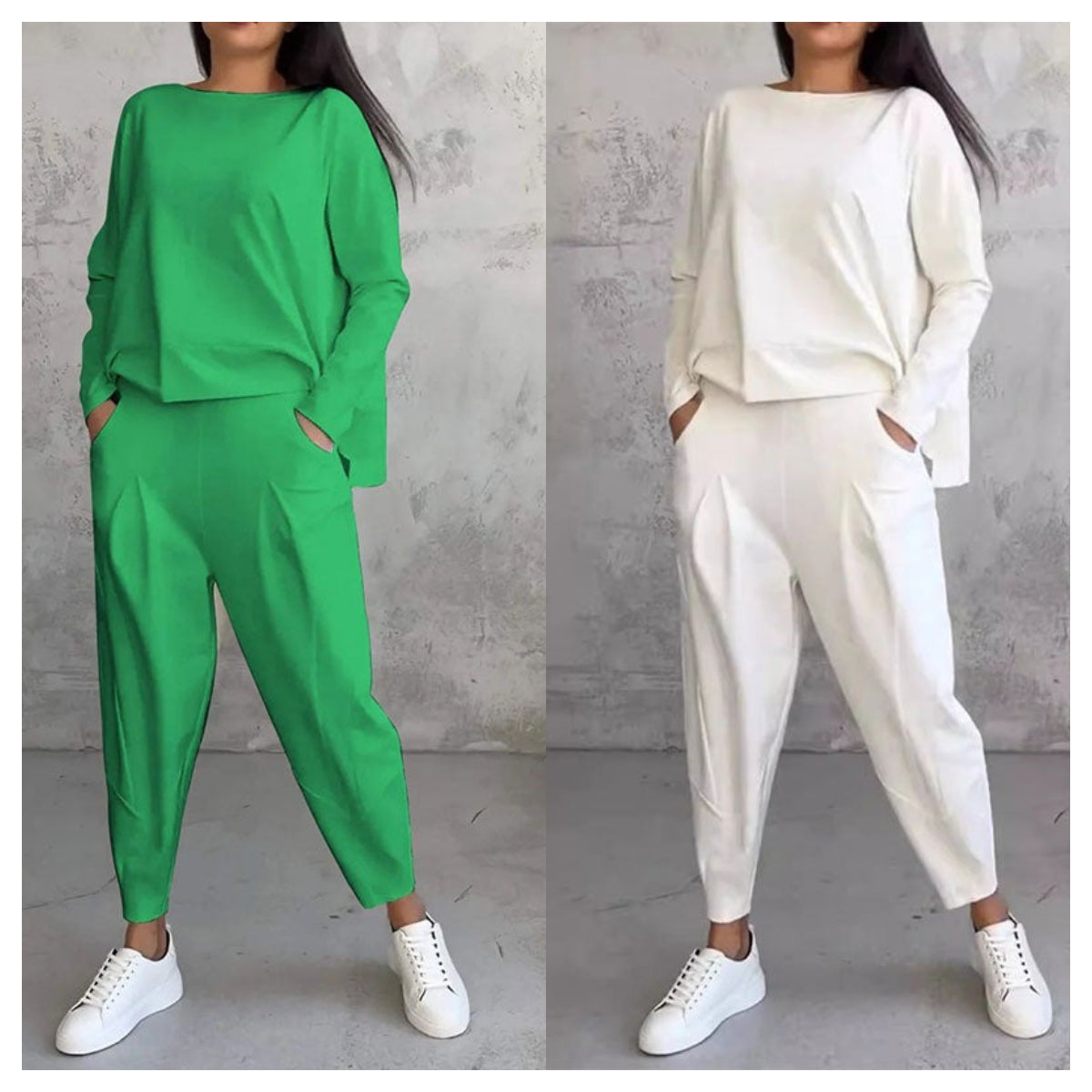 💥Limit Time 50% OFF 💕Women's 2-piece set: long-sleeved round neck top + pants🧥+👖