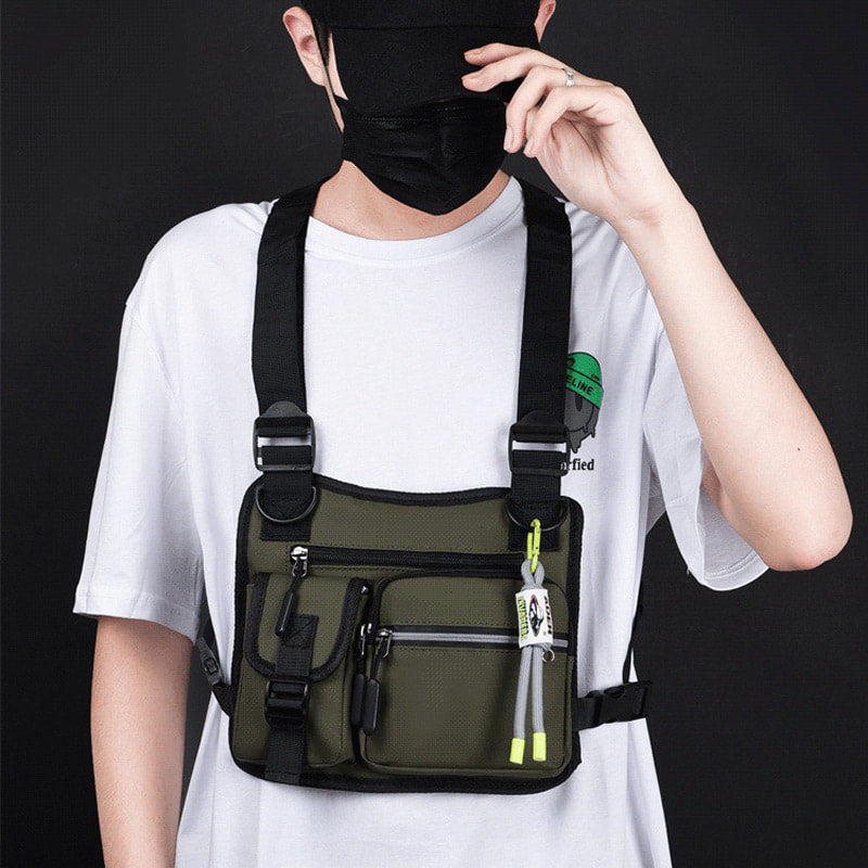 Multi-Pocket Waterproof Vest Style Chest Bag