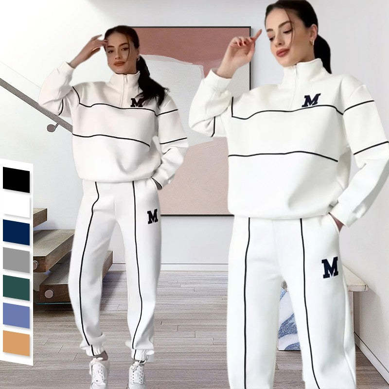 💥NEW HOT SALES - 49% OFF🔥Women's Casual Letter M Long Sleeve Two Piece Set(Fabric upgrade)