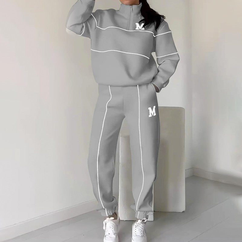 💥NEW HOT SALES - 49% OFF🔥Women's Casual Letter M Long Sleeve Two Piece Set(Fabric upgrade)