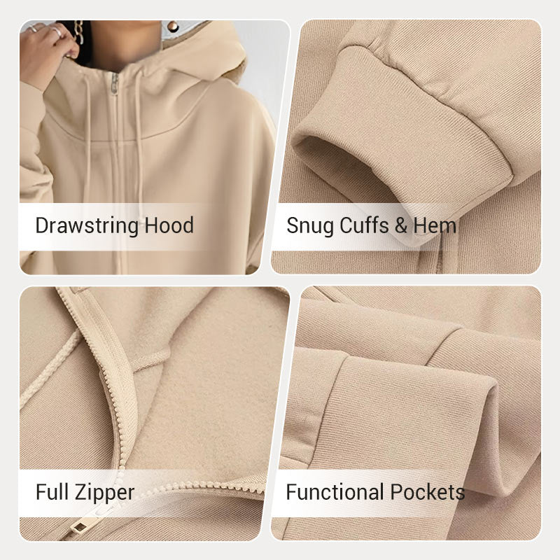 💥Limited Time Special Offer 50% off🔥Women's Autumn/Winter Zipper Hooded Sweater