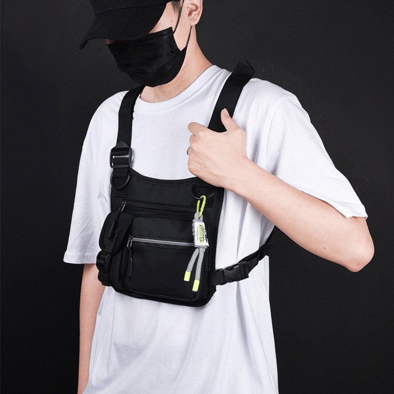 Multi-Pocket Waterproof Vest Style Chest Bag