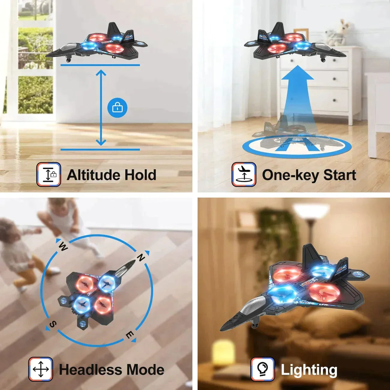 ⏳V17 Jet Fighter Stunt RC Airplane