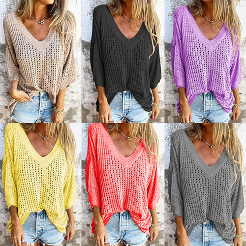 V-neck Hollow Knitted Top🍀