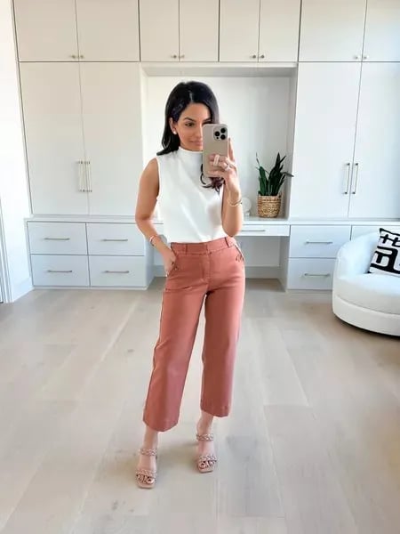 🔥2025 HOT SALE🔥Stretch Twill Cropped Wide Leg Pants