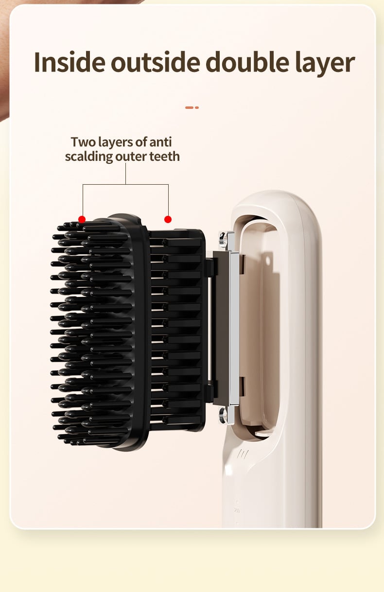 USB Cordless Negative Ion Hair Straightening Comb（50% OFF）