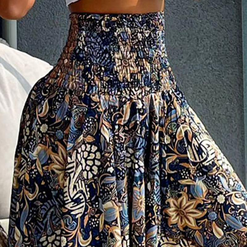 2025 new casual fashion floral skirt with half body