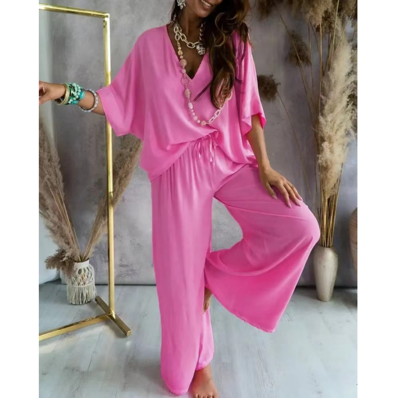 💕 Casual, loose, solid color women's suit