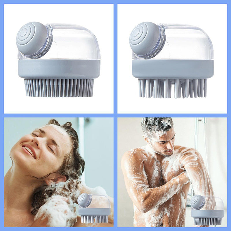 Scalp Massaging Shampoo Brush with Liquid Dispenser