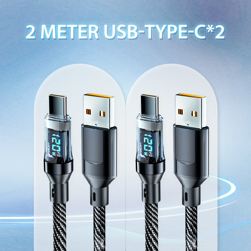 120W Fast Charging Data Cable with Display