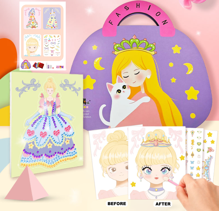 🔥Hot Sale 50% OFF💅Fantasy 3-in-1 Princess Dress Up & Make Up Game Set💝