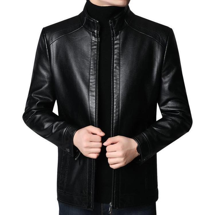 ❄️Winter Specials 50% off🔥Men’s Warm Plush Lining Leather Jacket