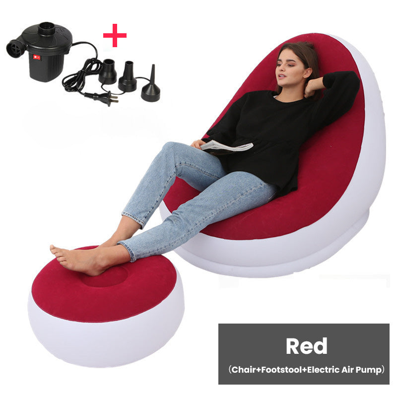 [Thoughtful Gift] Thickened Inflatable Bean Bag Chair For Adults With Footstool