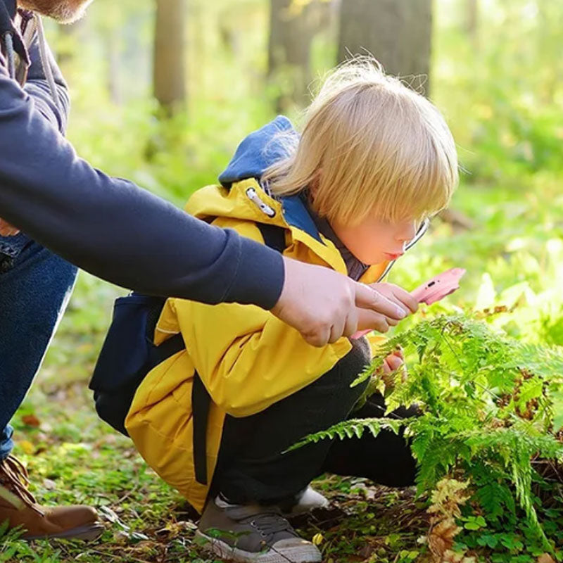 Portable Microscope for Kids with Built-in Magnifier