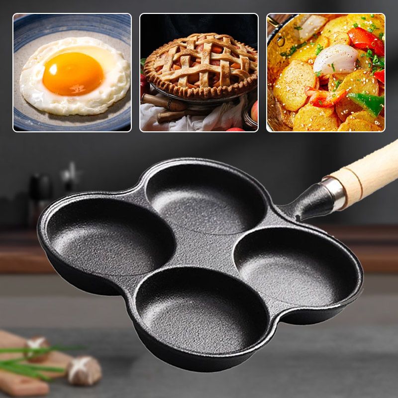 4/5-cup Cast Iron Non-stick Egg Frying Pan