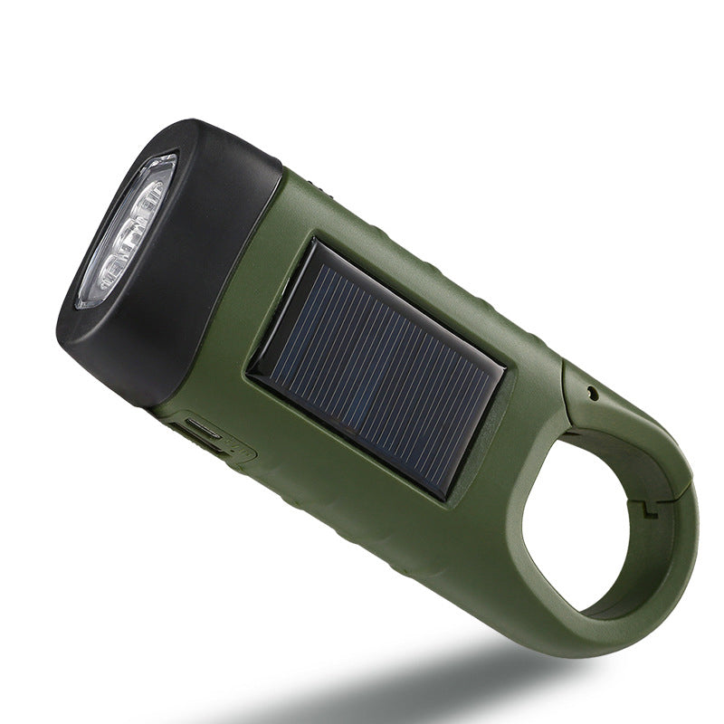 Outdoor Emergency Lamp (Hand Crank + Solar + USB Charging)