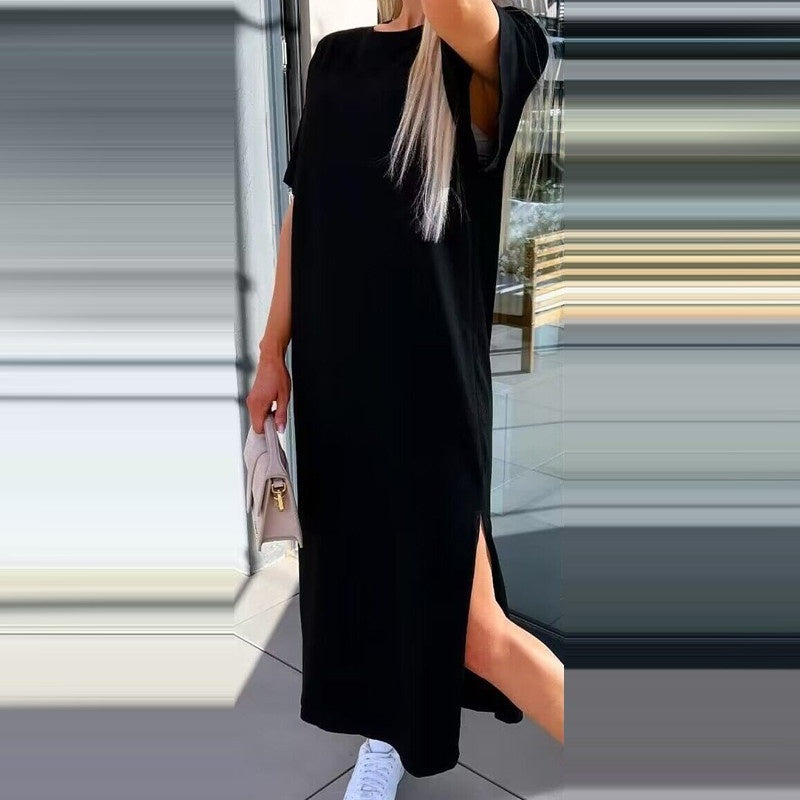 Women's Casual Split T-shirt Long Dress