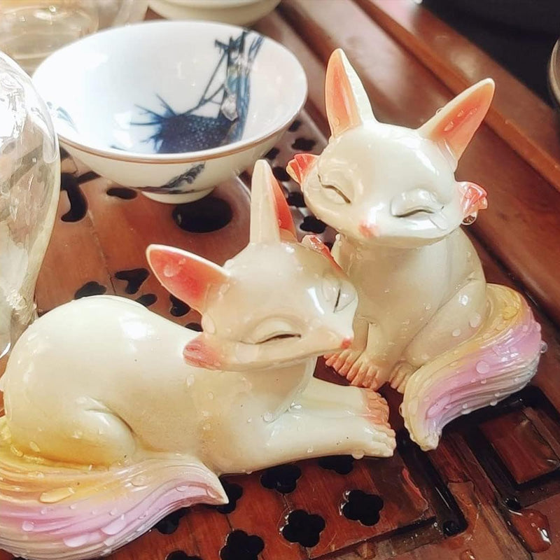 🐈Color Changing Resin Tea Pet Luck Decoration for Tea Table🍵