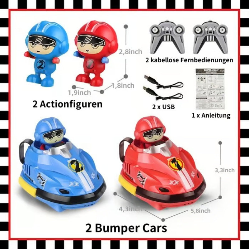 Cartoon Remote Control Bumper Cars for Kids