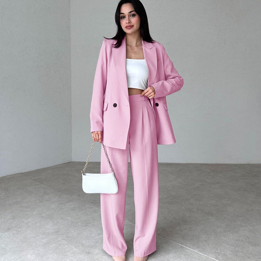 Women's Long 2-Piece Blazer Suit Set