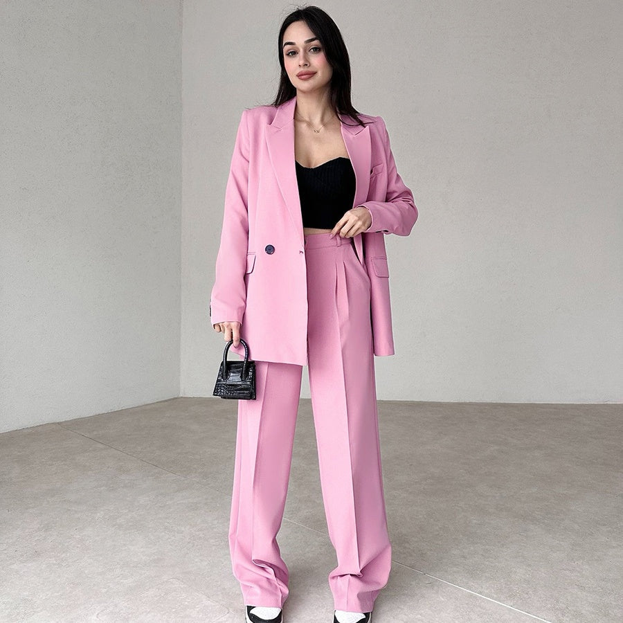 Women's Long 2-Piece Blazer Suit Set