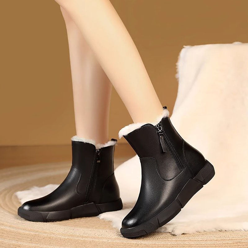 Women's Winter Plush-Lined Soft Ankle Boots