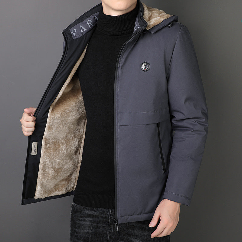 Men's Winter Warm Hooded Zipper Jackets