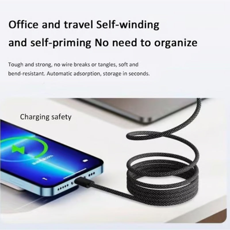 Magnetic Auto Storage Fast Charging Cable for Vehicles