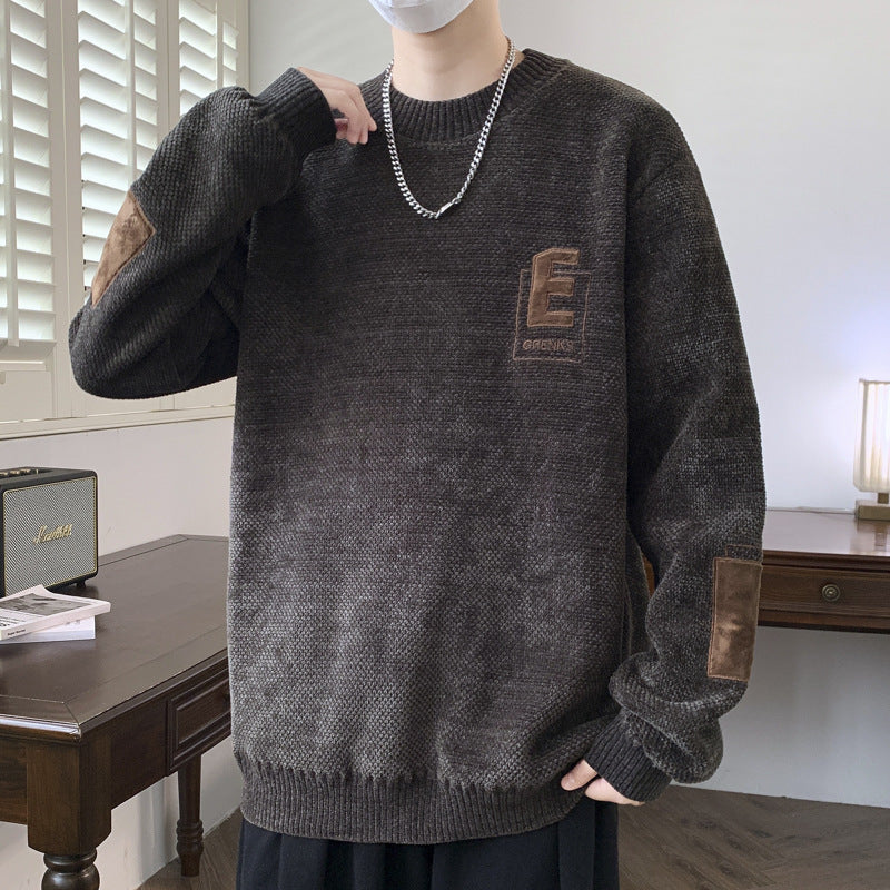 Men's Pullover Sweater with Plush Lining