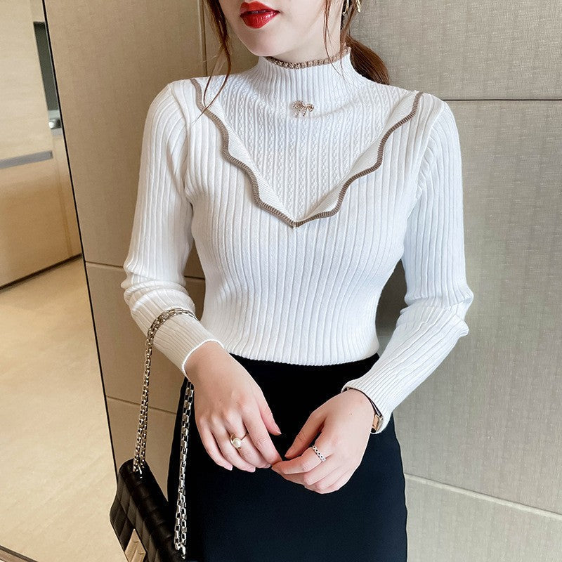 ✨Winter Offer💖Women's Sweet Mock Neck Sweater for Fall & Winter Layering