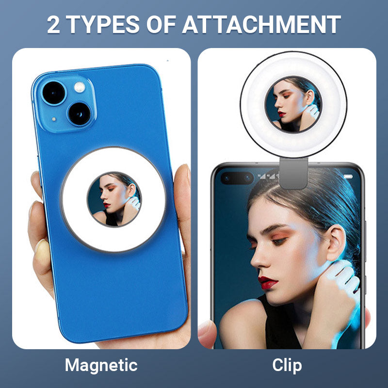 Magnetic Ring Phone Fill Light with Clip