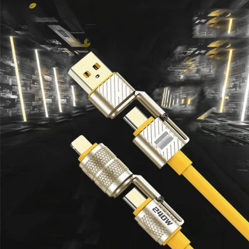 240W 4-in-1 Data Cable Fast Charging Cord