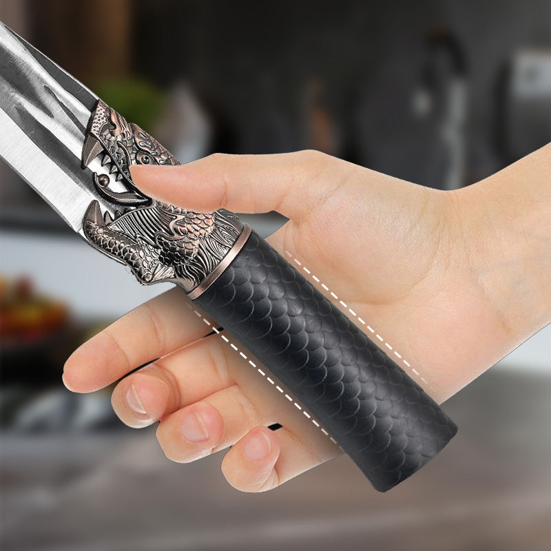 🔥Christmas special🎁🎄Bone-cutting Knife with Dragon Decoration and Scabbard