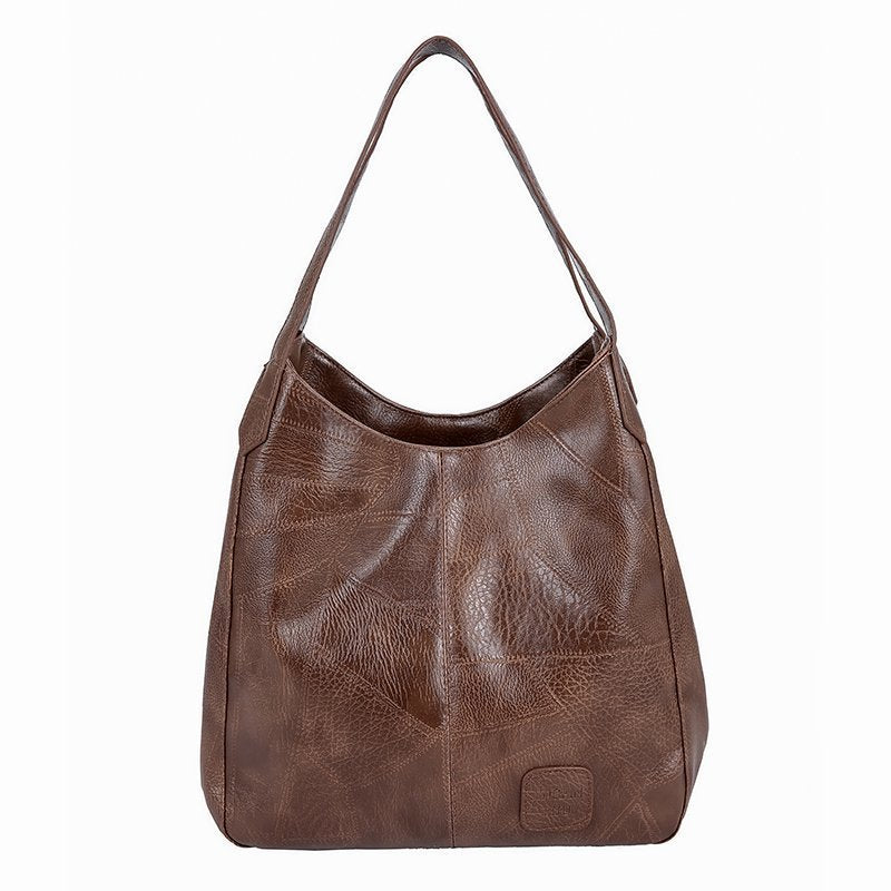 Women's Soft Leather Retro Large Capacity Shoulder Bag