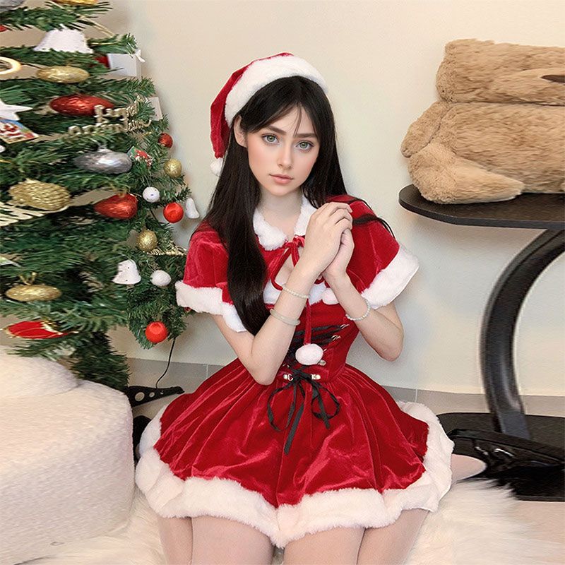 Bunny Girl Christmas Dress Cosplay Costume Set