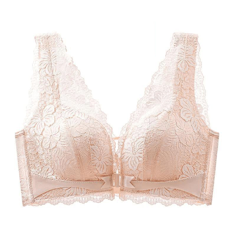 💜 LAST DAY PROMOTION - 50% OFF💜Lace Open Button Closure Anti-Sagging Breathable Bra