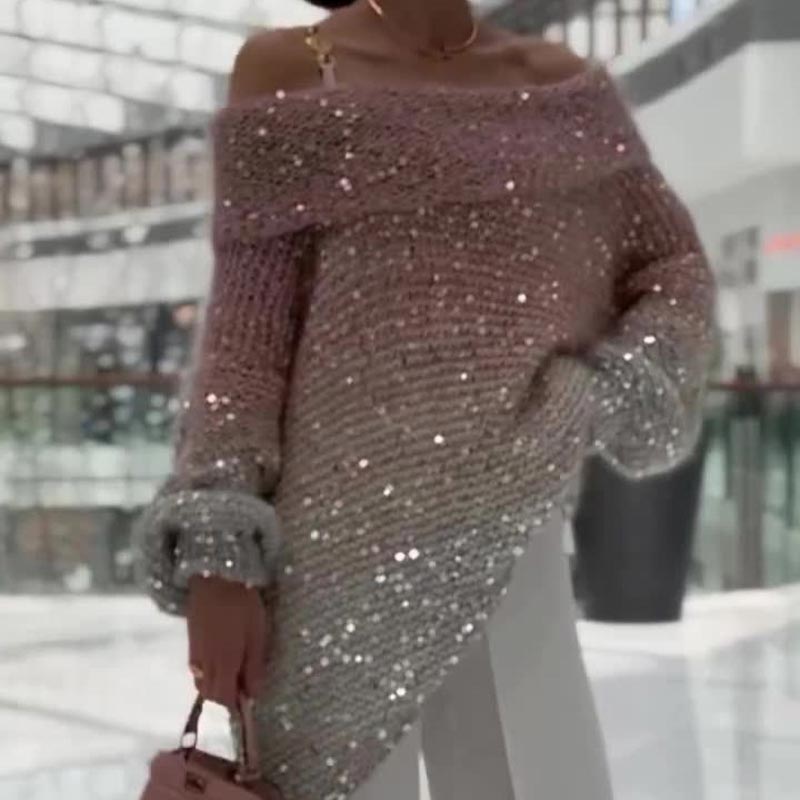 🔥2025 HOT SALE🔥 Women's Off-Shoulder Cozy Loose Sweater