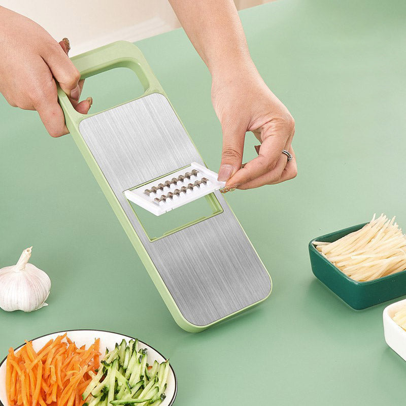 Multifunctional 7-in-1 Stainless Steel Kitchen Chopper with Hand Guard