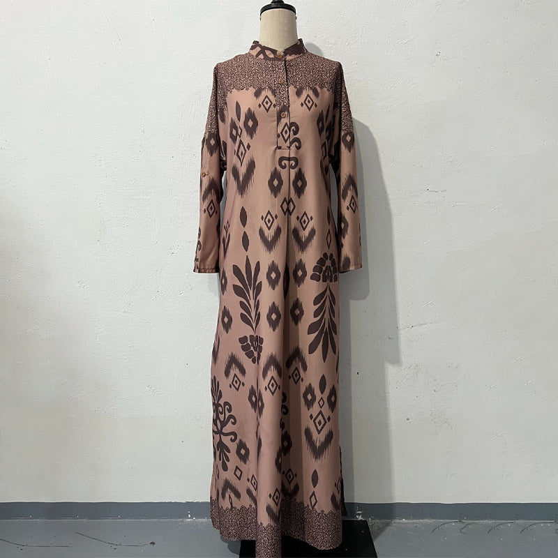 Women’s Graceful Long-Sleeve Maxi Dress