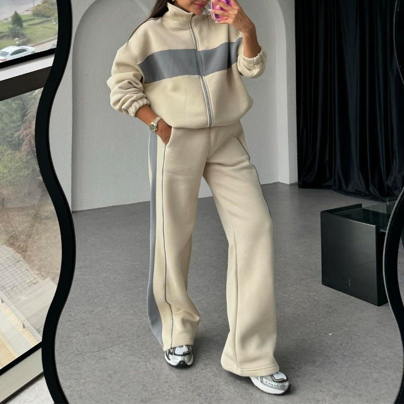 🔥Seasonal discount 53%🔥Women's Two-Piece Color-Block Tracksuit