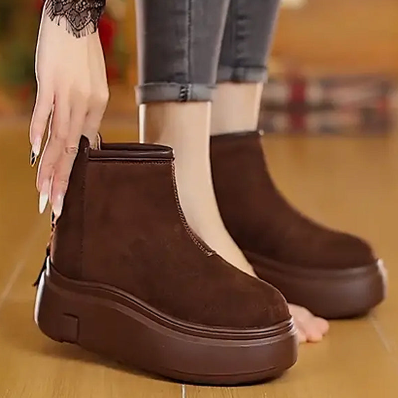 Women's Platform Plush-Lined Ankle Boots