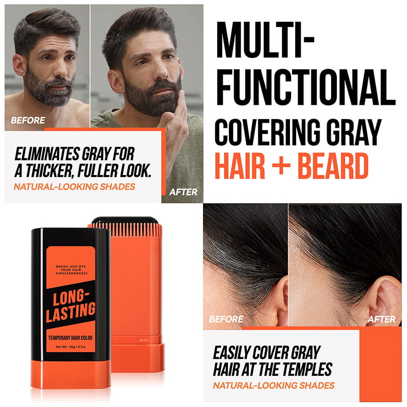 Temporary Hair Dying Stick - Covering Gray Hair Beard