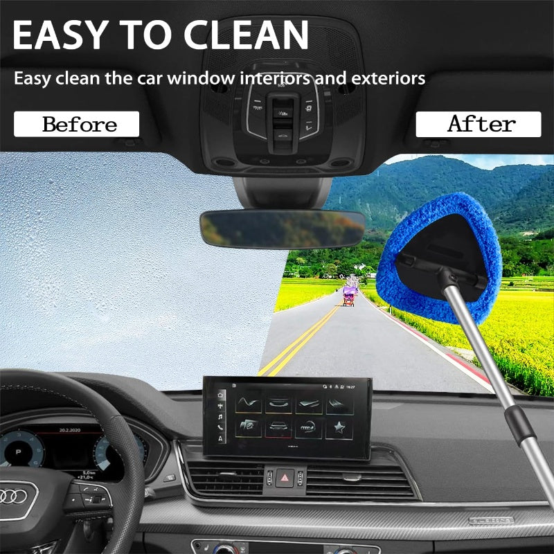 Car Windshield Cleaner Tool Kit – Extendable & 180° Rotatable