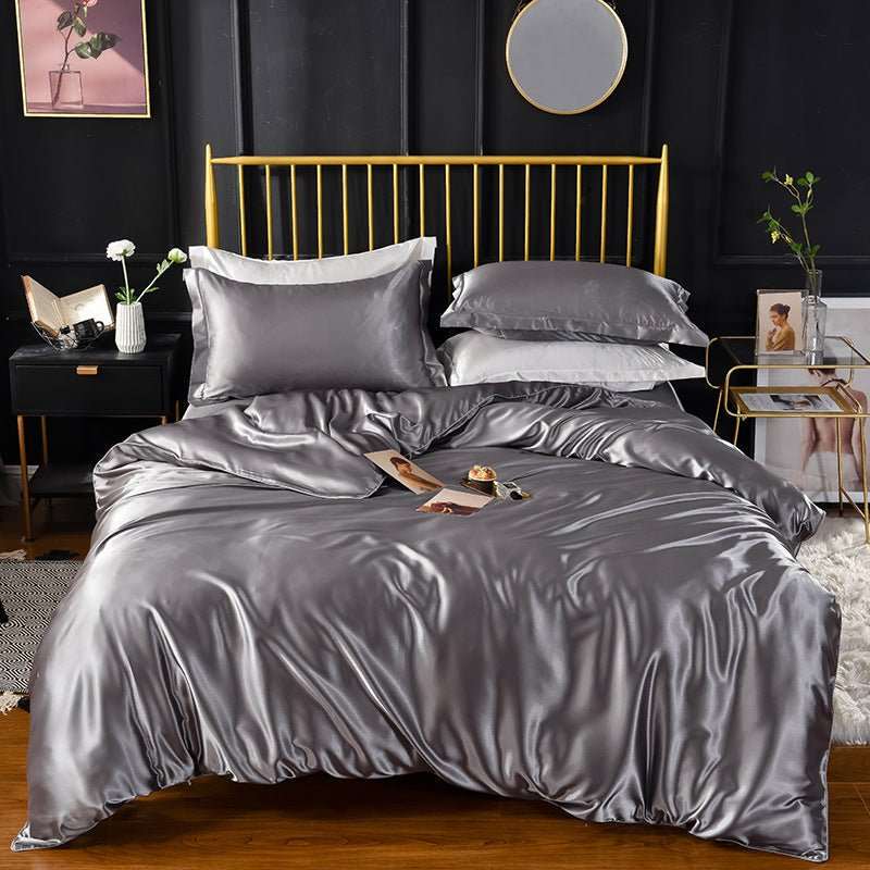 25 Momme Luxury Pure Mulberry Silk Bedding Set of 4 (1x Quilt Cover + 1x Bedsheet + 2x Pillowcases)