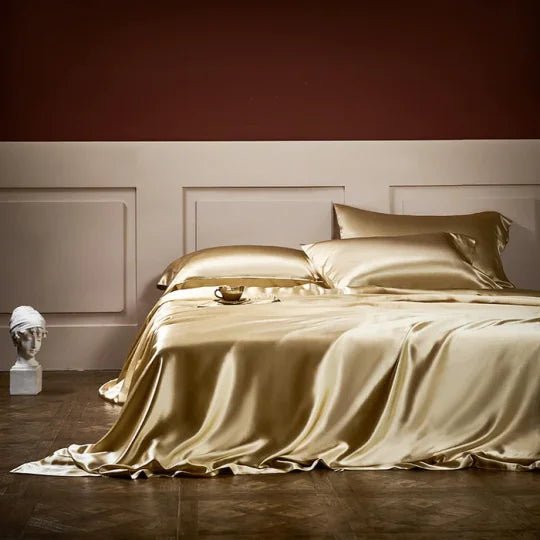 25 Momme Luxury Pure Mulberry Silk Bedding Set of 4 (1x Quilt Cover + 1x Bedsheet + 2x Pillowcases)